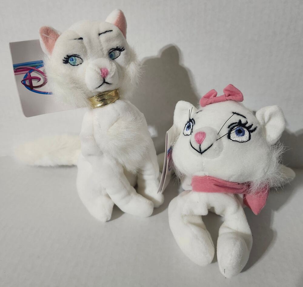Disney Store Aristocats Duchess Marie Mini Bean Bag Plush Lot 7" Tags Attached